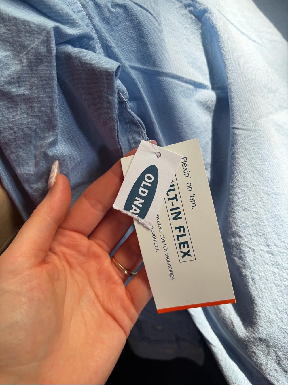 Old Navy Light Blue Button-Down Shirt for kids new with tags - Picture 3 of 3